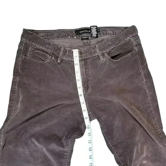Y2K Calvin Klein Women's Straight Size Leg Size 8 Brown Corduroy Grunge - Picture 6 of 10